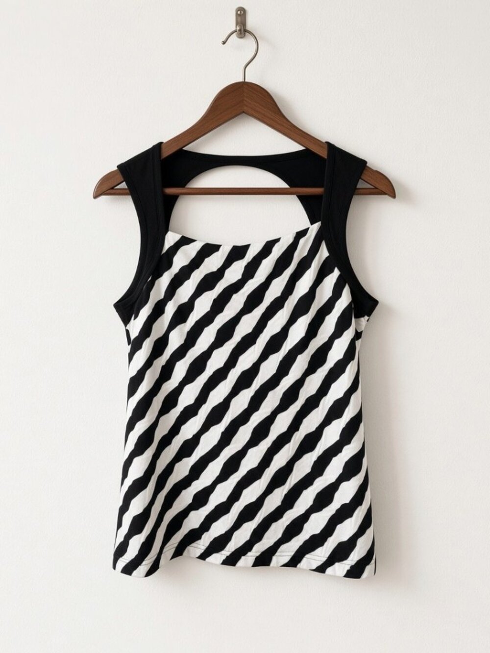 CHERYL NASH WINDRIDGE TEXTURED STRIPE SLEEVELESS TOP